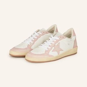 GOLDEN GOOSE White & Pink Ball Star Sneakers